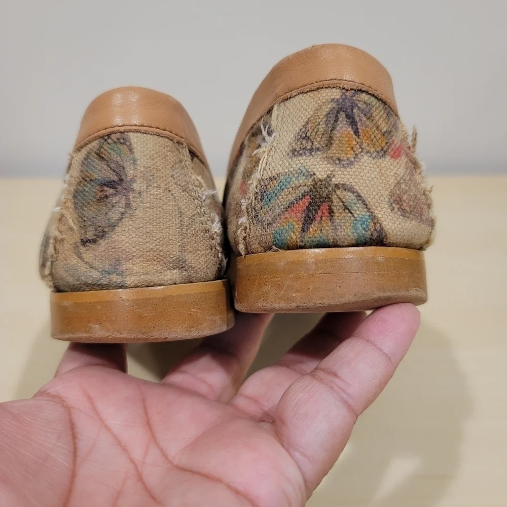 Sz 37 EU BluBlonc Caylee Leather Butterfly Loafers